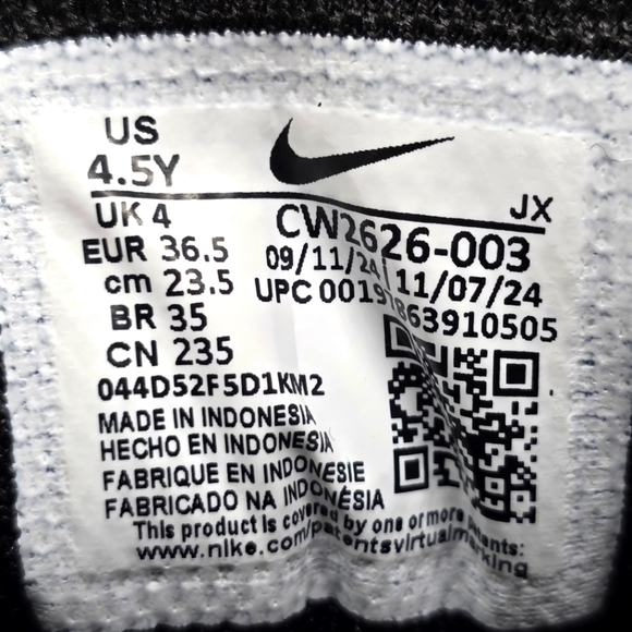 Nike Shox R4 GS Triple Black Shoes Youth Size 4.5Y Womens Size 6 CW2626-003 New - Picture 4 of 10